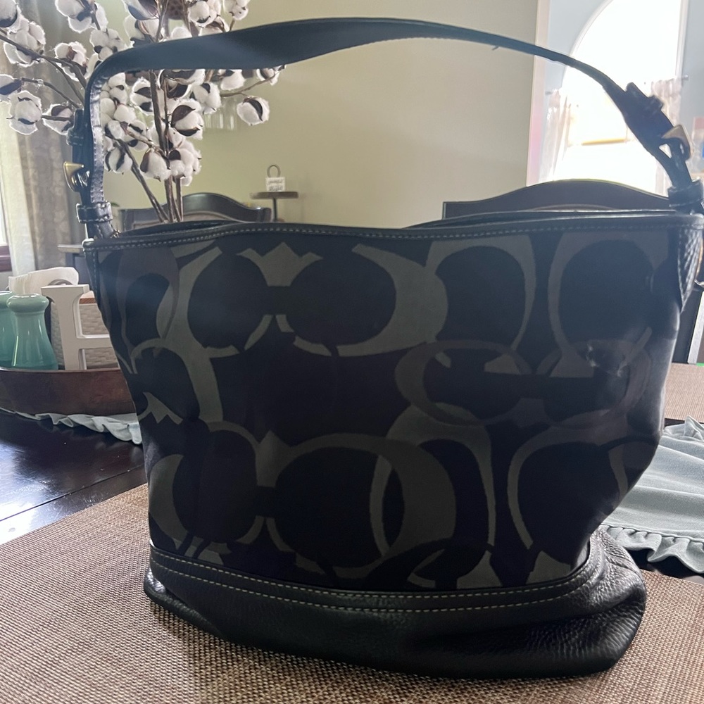 Coach bucket tote